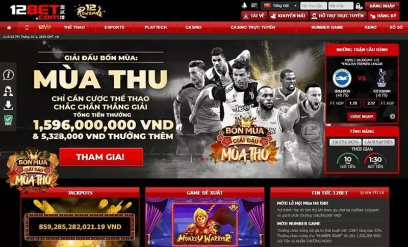 cá cược thể thao trên 12bet