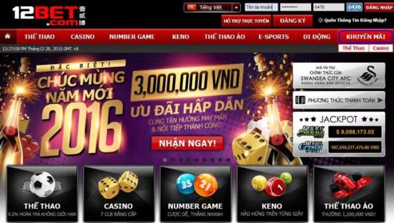 Xổ số 12bet